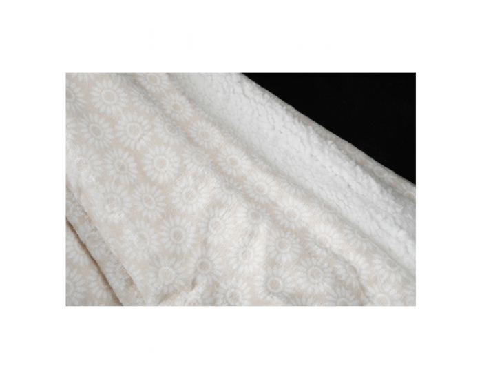 Obojstranná baránková deka Avanti 150x200 cm - béžová / biela / vzor