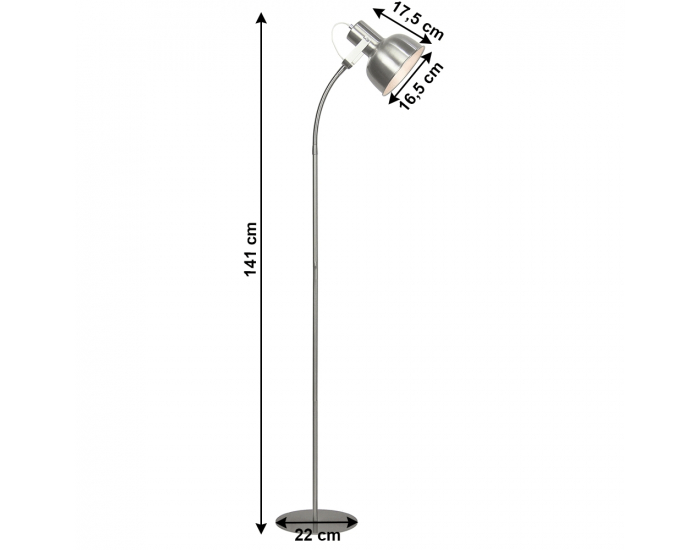 Stojacia lampa Avier Typ 2 - matný nikel
