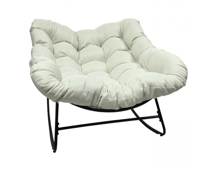 Záhradné hojdacie kreslo Avis - béžová / čierna