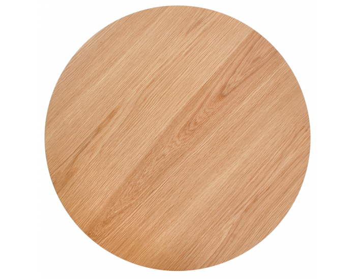 Okrúhly príručný stolík Azzura - prírodná / biela