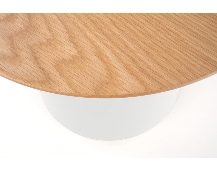 Okrúhly príručný stolík Azzura S - prírodná / biela