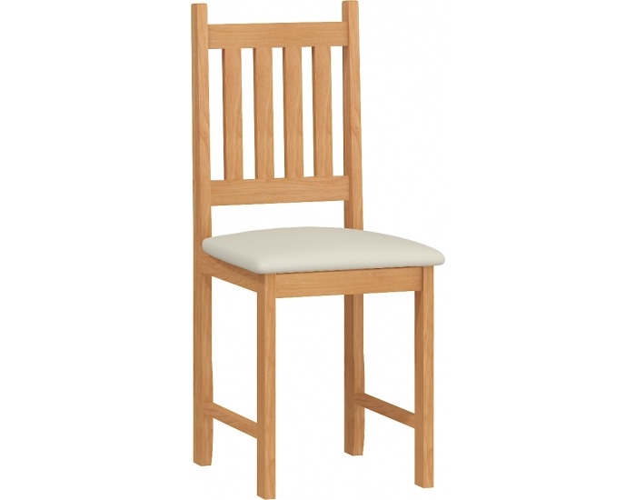 Jedálenská stolička B - jelša / béžová ekokoža