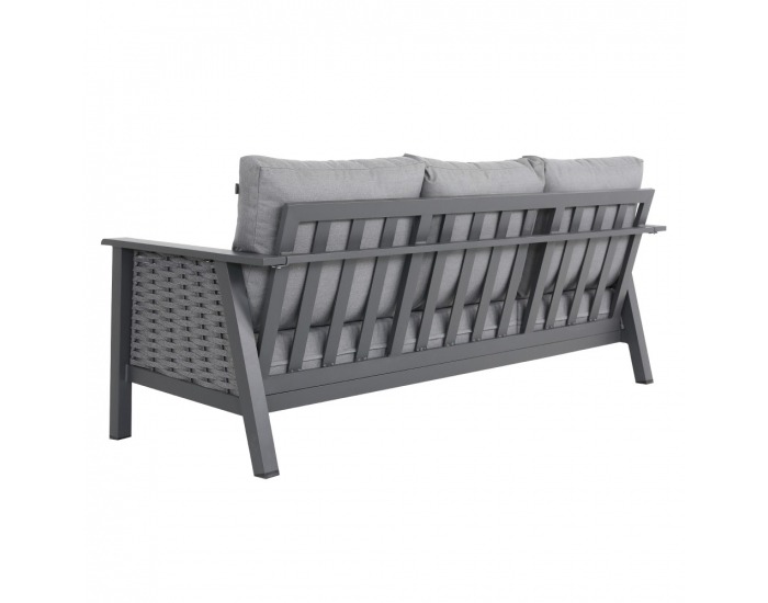 Hliníkový záhradný set Babak - sivá 