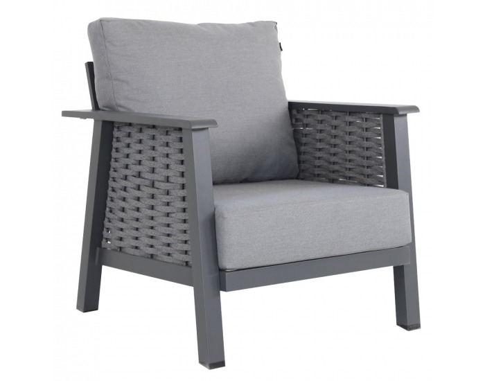 Hliníkový záhradný set Babak - sivá 