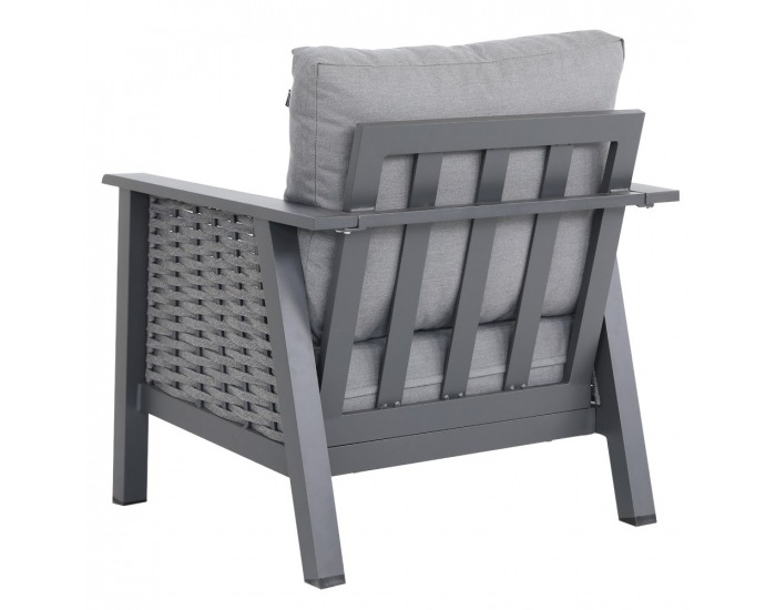 Hliníkový záhradný set Babak - sivá 