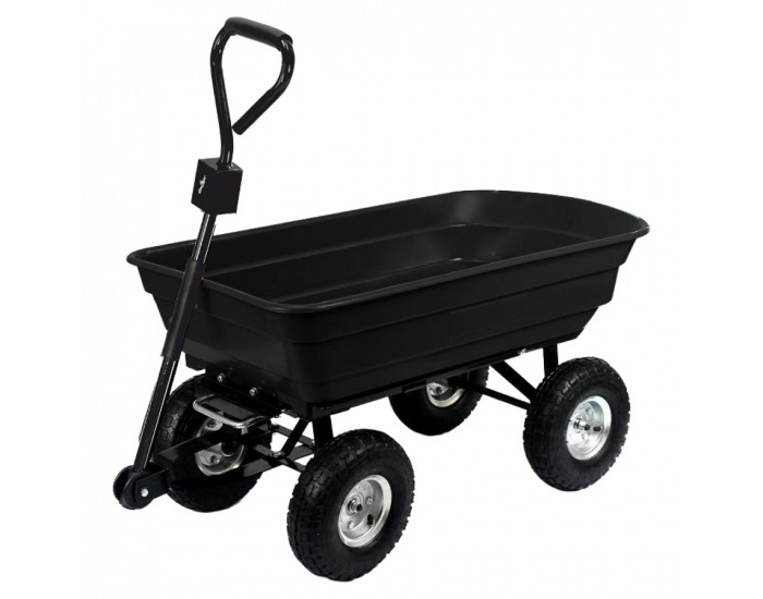 Záhradný vyklápací vozík Babar - čierna