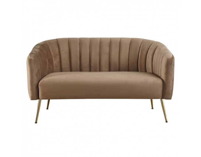 Dvojsedačka Bagy - hnedá (Velvet) / zlatá