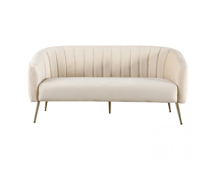 Trojsedačka Bagy - béžová (Velvet) / zlatá