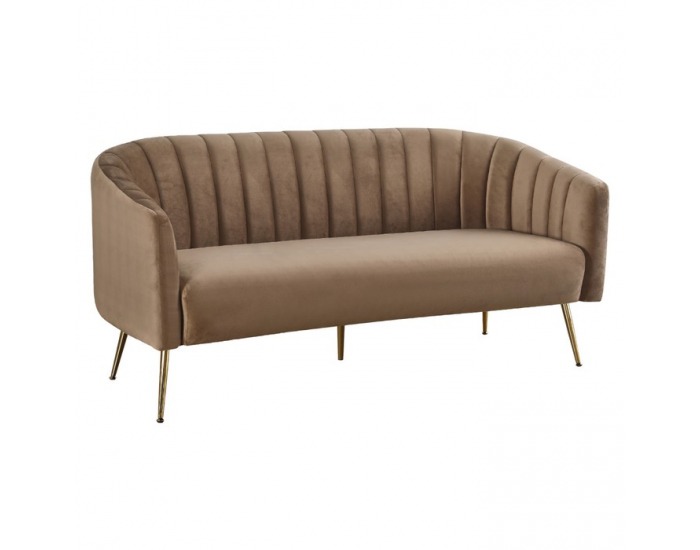 Trojsedačka Bagy - hnedá (Velvet) / zlatá
