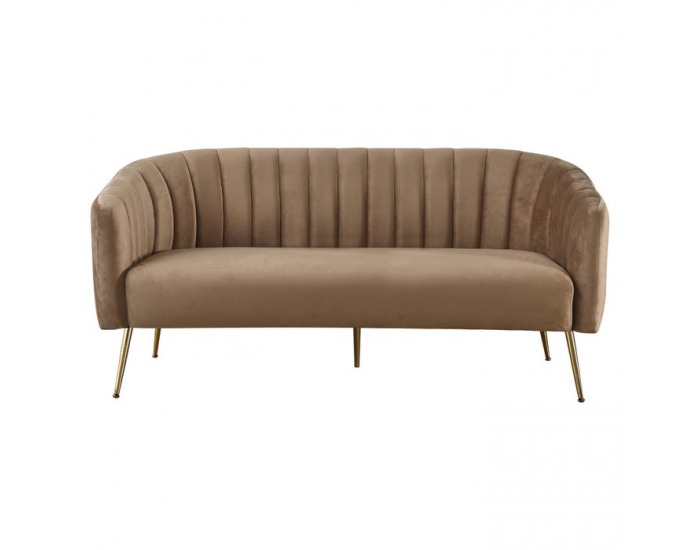 Trojsedačka Bagy - hnedá (Velvet) / zlatá