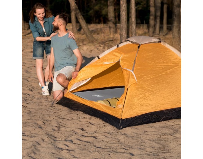 Samonafukovacia turistická karimatka Bailon - sivá