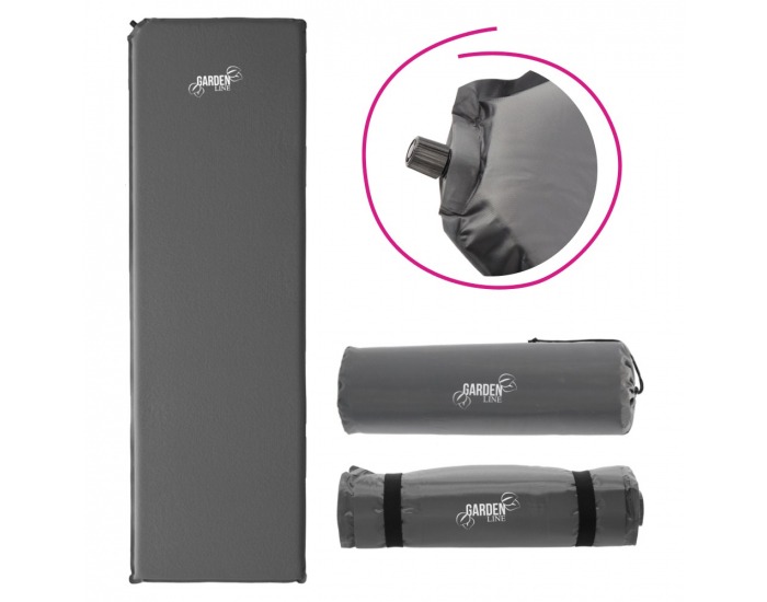 Samonafukovacia turistická karimatka Bailon - sivá