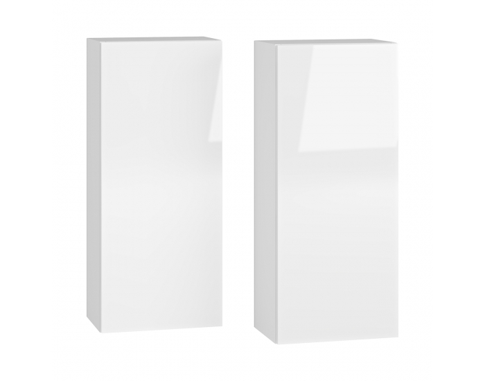 Kúpeľňová skrinka na stenu (2 ks) Baleta 2S - alaska / biely lesk