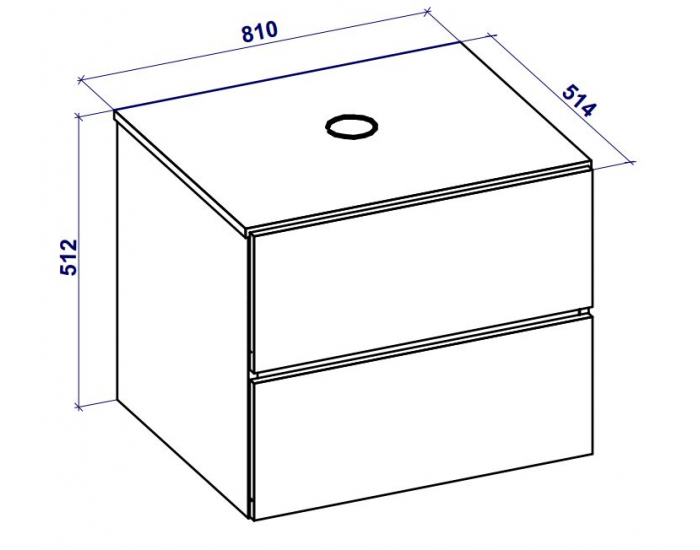 Kúpeľňová skrinka pod umývadlo Baleta S80 - antracit / craft zlatý