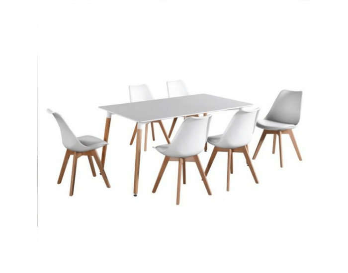 Jedálenská stolička Bali 2 New - biela / buk