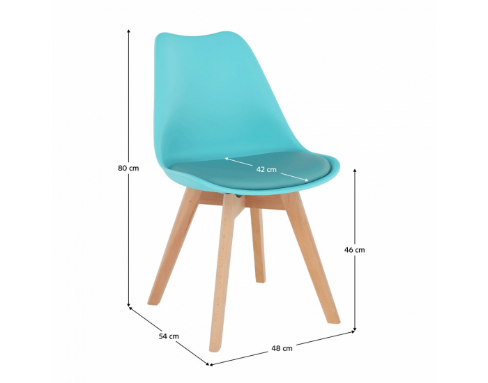 Jedálenská stolička Bali 2 New - mentolová / buk