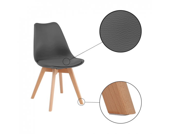 Jedálenská stolička Bali 2 New - sivá / buk