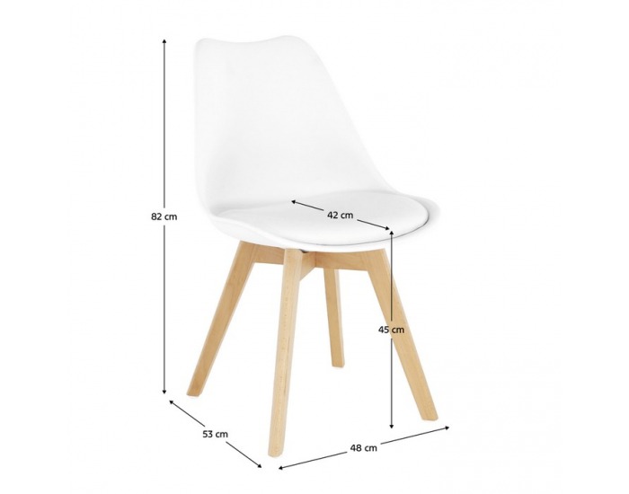 Jedálenská stolička Bali 3 New - biela / buk