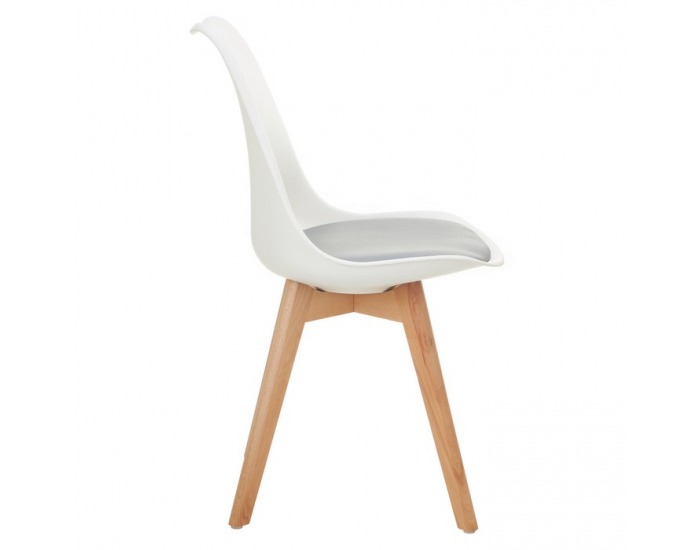 Jedálenská stolička Bali 3 New - biela / sivá / buk