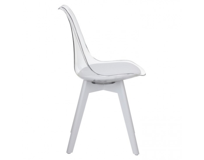 Jedálenská stolička Bali 3 New - transparentná biela / biela