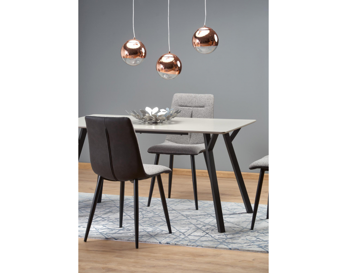 Jedálenský stôl Balrog - svetlosivá / čierna