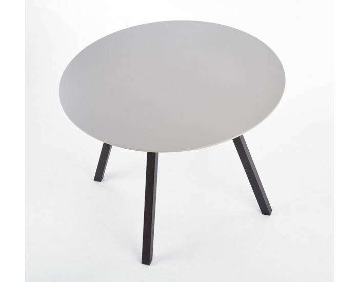 Okrúhly jedálenský stôl Balrog - svetlosivá / čierna