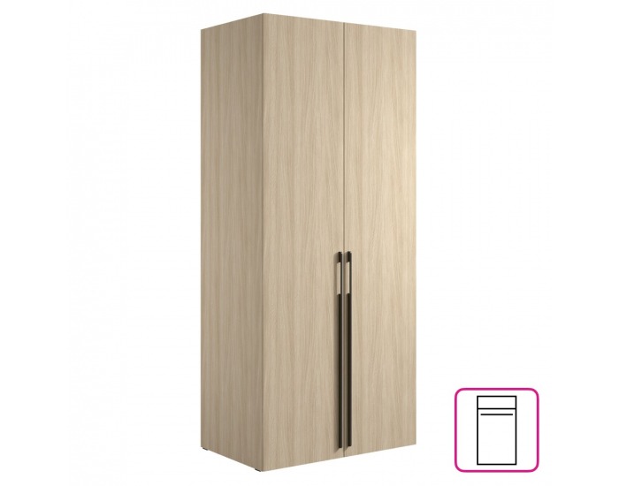 Dvojdverová šatníková skriňa Barcelone 2D - dub barista