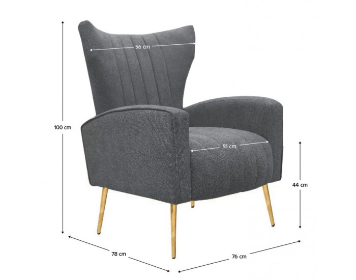 Relaxačné kreslo Baret - sivá