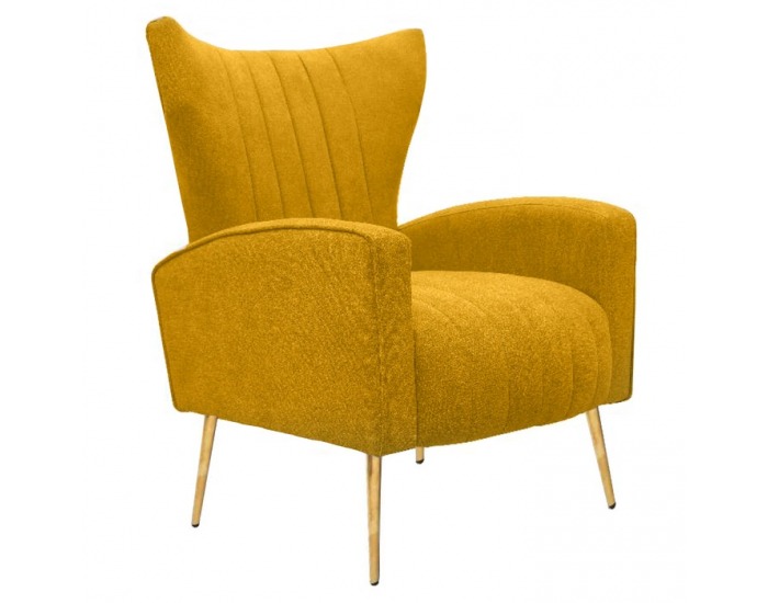 Relaxačné kreslo Baret - žltá