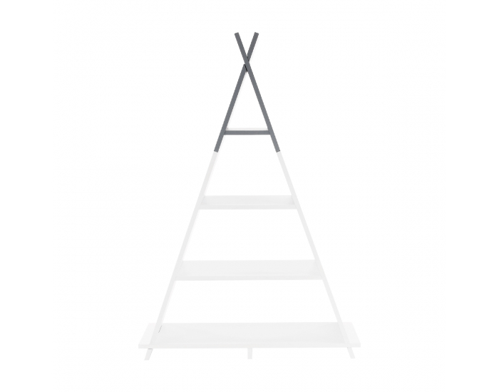 Detský policový regál Barnie - biela / sivá