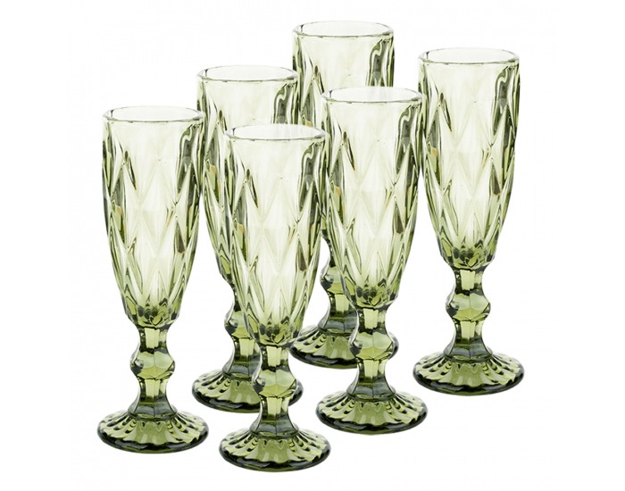 Pohár na šampanské (6 ks) Barolo Typ 4 150 ml - zelená