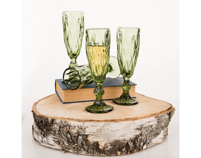 Pohár na šampanské (6 ks) Barolo Typ 4 150 ml - zelená