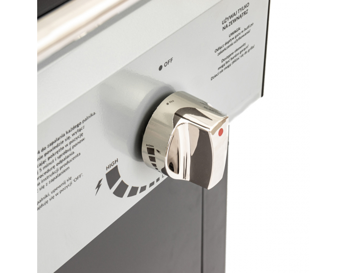 Záhradný plynový gril Baster G2 - čierna / chróm