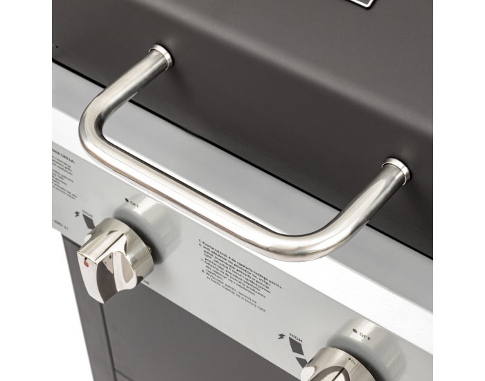 Záhradný plynový gril Baster G2 - čierna / chróm