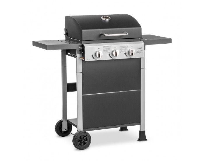 Záhradný plynový gril Baster G3 - čierna / chróm