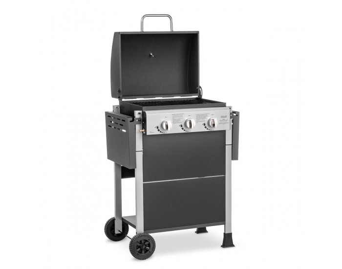 Záhradný plynový gril Baster G3 - čierna / chróm