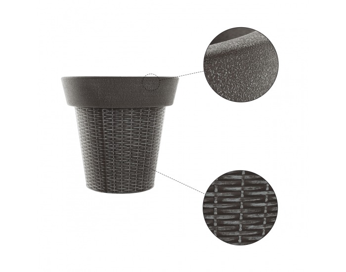 Plastový kvetináč Begon - sivá