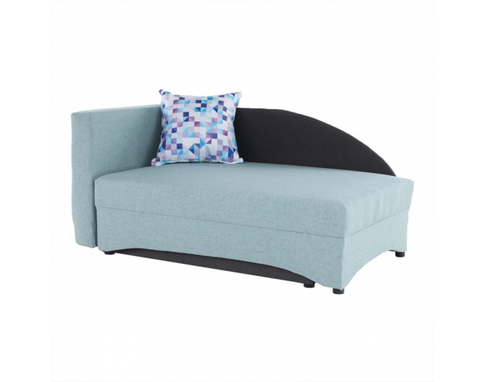 Rozkladacie kreslo s úložným priestorom Bella L - mentolová / sivá