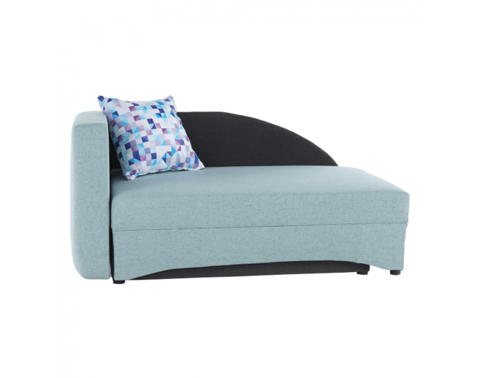 Rozkladacie kreslo s úložným priestorom Bella L - mentolová / sivá