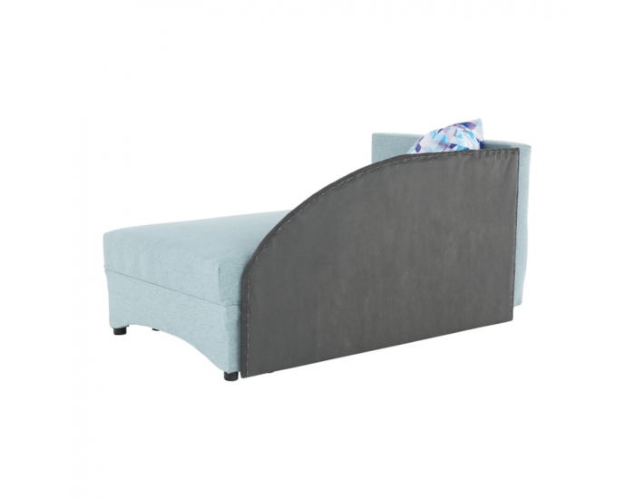 Rozkladacie kreslo s úložným priestorom Bella L - mentolová / sivá