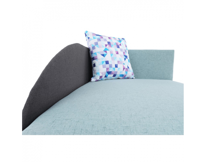 Rozkladacie kreslo s úložným priestorom Bella P - mentolová / sivá