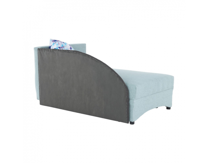 Rozkladacie kreslo s úložným priestorom Bella P - mentolová / sivá