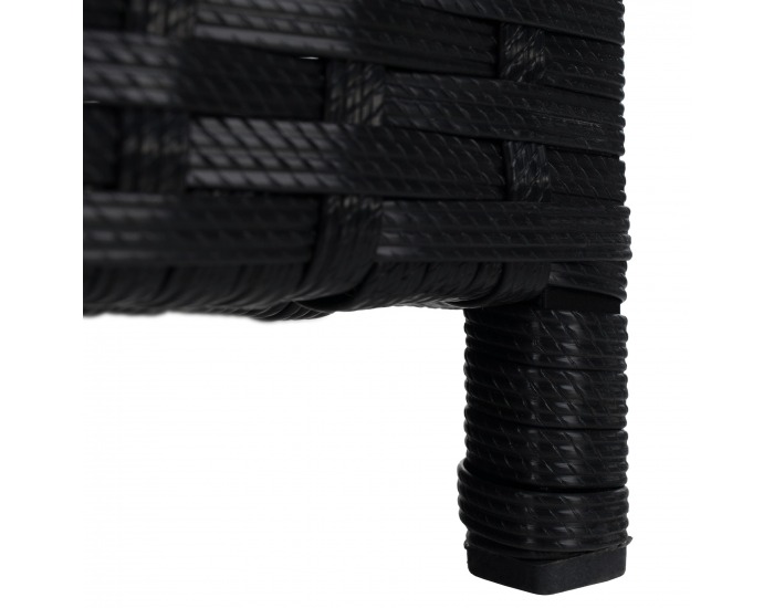 Záhradný úložný box / lavica Bemus - čierna, prírodná, krémová