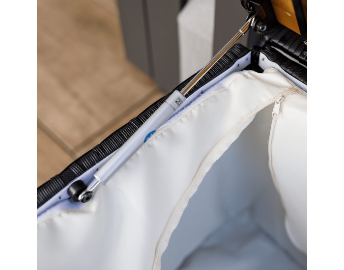 Záhradný úložný box / lavica Bemus - čierna, prírodná, krémová