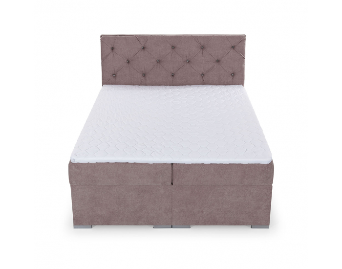Čalúnená manželská posteľ s úložným priestorom Beneto 180 - ružová (Soro 61)