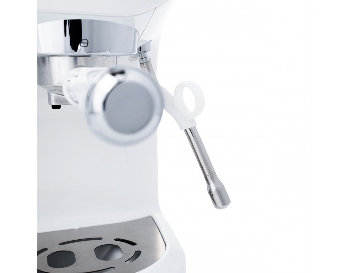 Pákový kávovar Berny - biela / strieborná