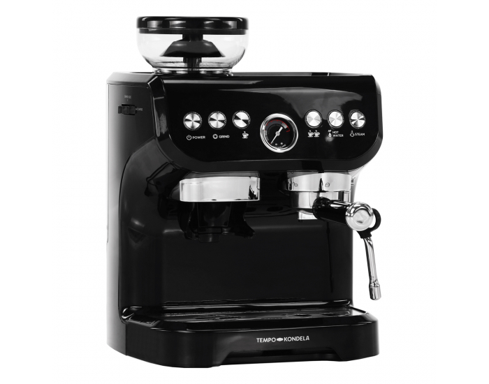 Pákový kávovar Berny - čierna / strieborná