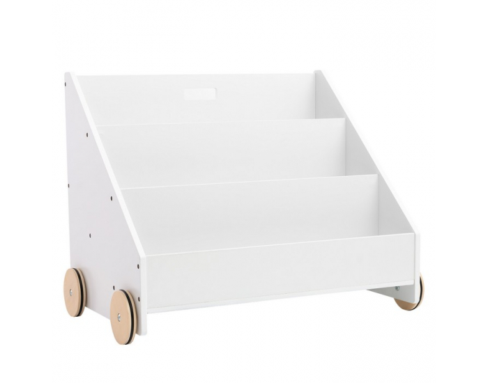 Detská knižnica s kolieskami Berus - biela