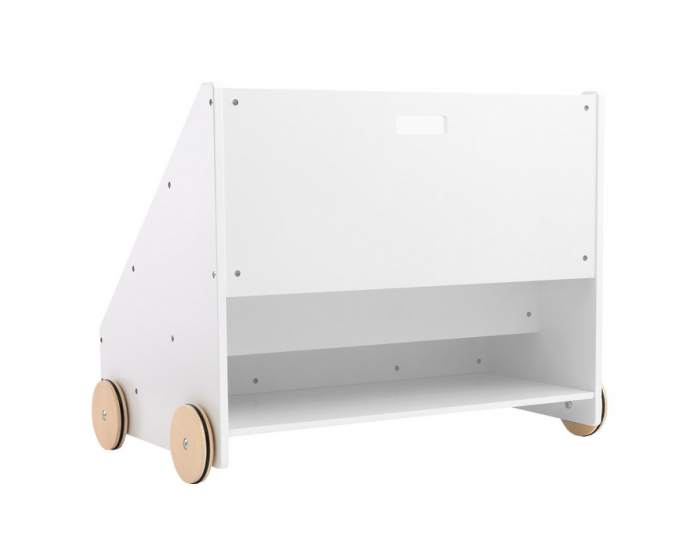 Detská knižnica s kolieskami Berus - biela