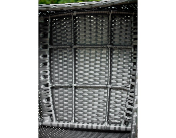 Záhradné kreslo z umelého ratanu Capitale - čierna